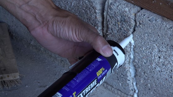 holes or cracks in foundation